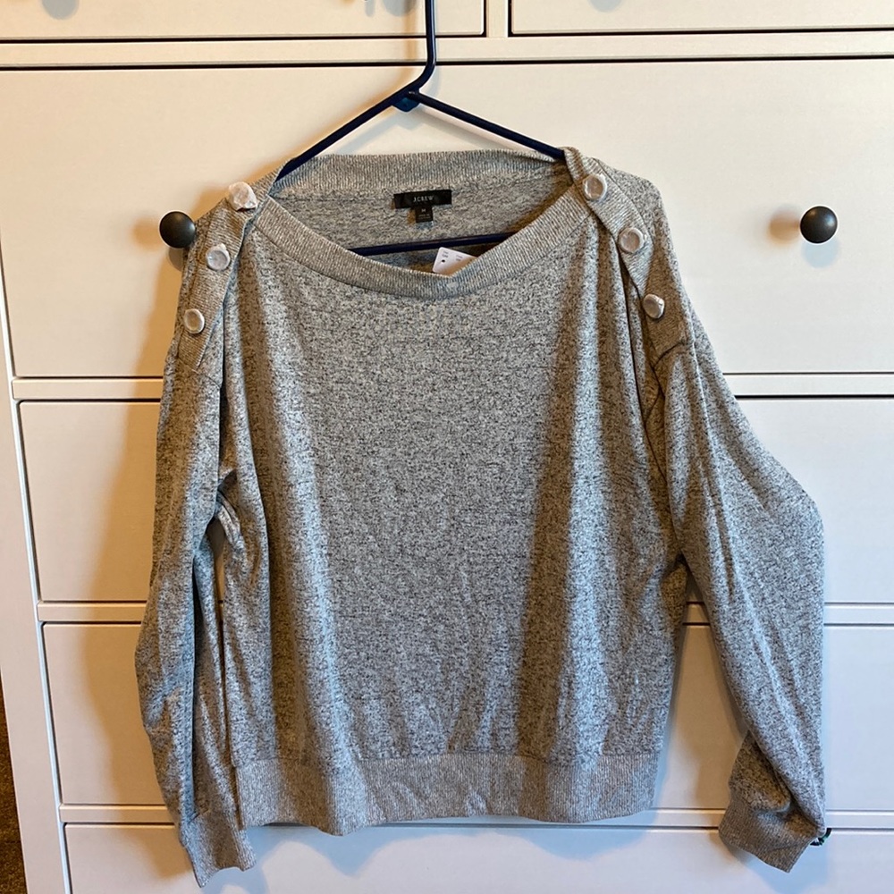 Nwt J. Crew Sweater With Should Button Accents - image 1
